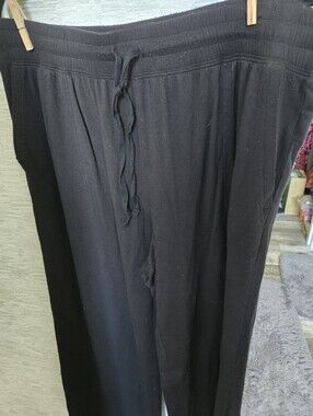 Womens's Black Drawstring Lounge Pants